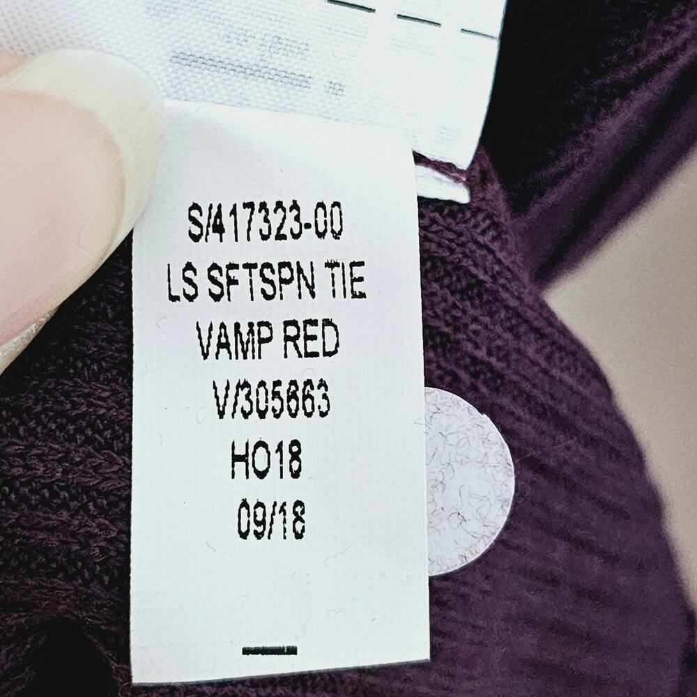 Gap Top Women's Size L Tie-Sleeve Vampire Red Comfy Casual Minimalist Boho NWT - Picture 8 of 8